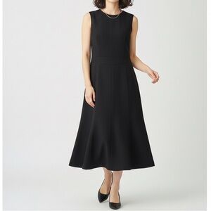 Pendleton Black Flutter Hem Sleeveless Fully Lined Midi Dress - Size 10